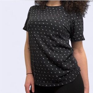 👕 True Religion All-Over Monogram Graphic Tee - Black S
